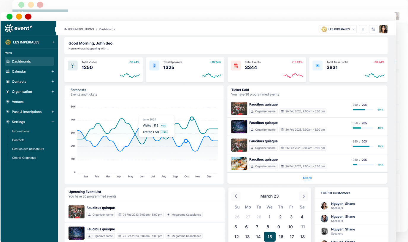 Event+ Dashboard Preview